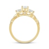 Thumbnail Image 2 of Adore Oval & Round-Cut Diamond Three-Stone Engagement Ring 1-1/4 ct tw 14K Yellow Gold
