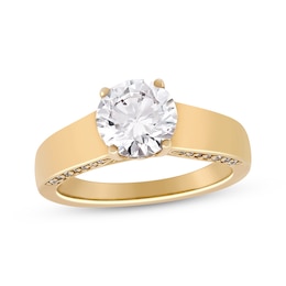 Adore Lab-Grown Diamonds Round-Cut Solitaire Plus Engagement Ring 2-1/8 ct tw 14K Yellow Gold (F/VS2)