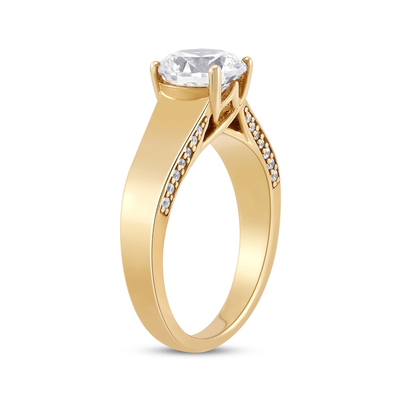 Main Image 2 of Adore Lab-Grown Diamonds Round-Cut Solitaire Plus Engagement Ring 2-1/8 ct tw 14K Yellow Gold (F/VS2)