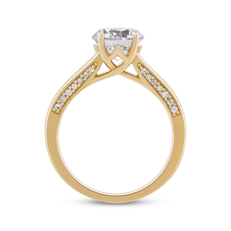 Main Image 3 of Adore Lab-Grown Diamonds Round-Cut Solitaire Plus Engagement Ring 2-1/8 ct tw 14K Yellow Gold (F/VS2)