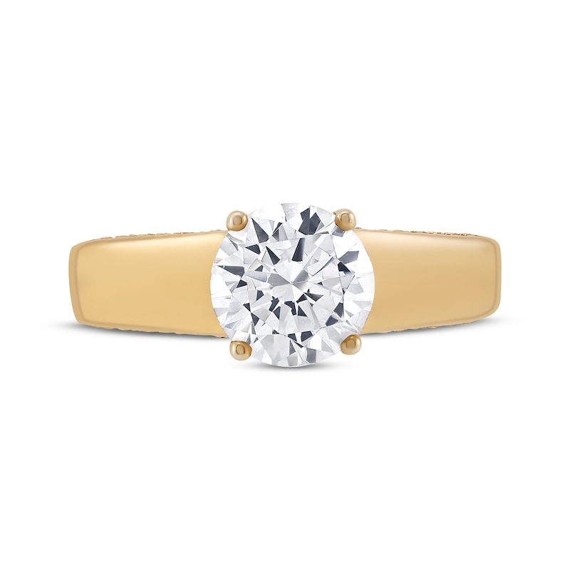 Main Image 4 of Adore Lab-Grown Diamonds Round-Cut Solitaire Plus Engagement Ring 2-1/8 ct tw 14K Yellow Gold (F/VS2)