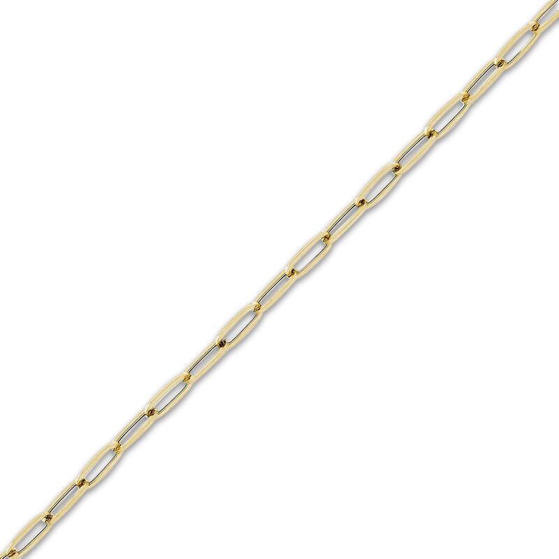 Main Image 2 of 3.5mm Paperclip Chain Necklace Hollow 10K Yellow Gold 18"