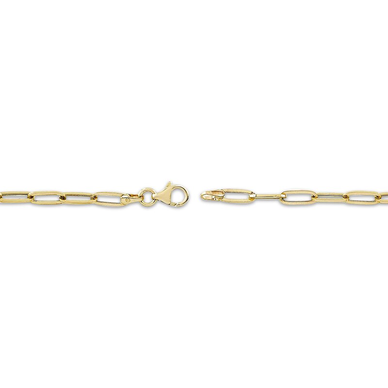 Main Image 3 of 3.5mm Paperclip Chain Necklace Hollow 10K Yellow Gold 18"