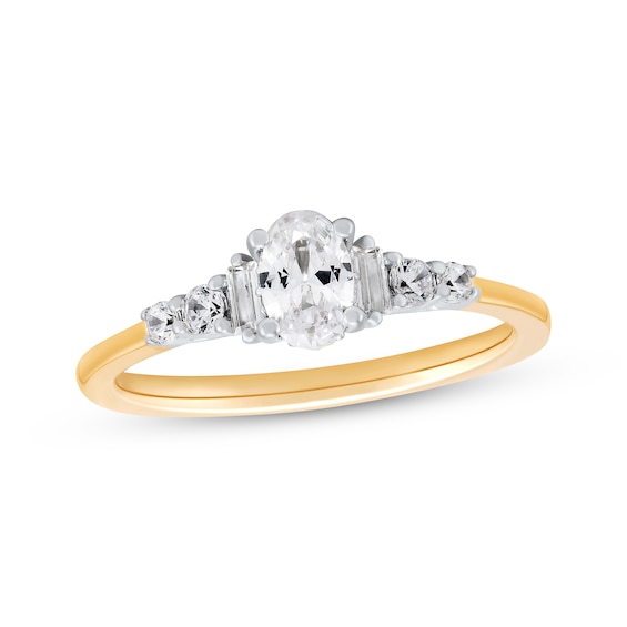 Adore Oval-Cut Diamond Engagement Ring 3/4 ct tw 14K Yellow Gold
