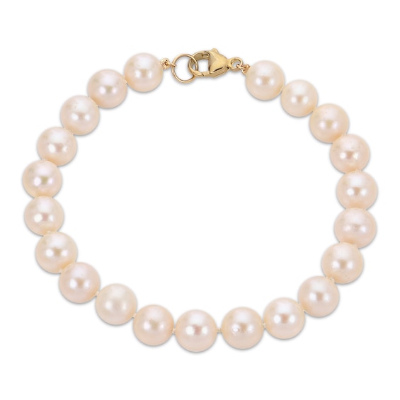 Cultured Pearl Bracelet 14K Yellow Gold 8.5"