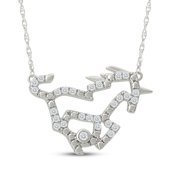 KAY Lab-Grown Diamonds Bronco Necklace 1/5 ct tw Sterling Silver 18"