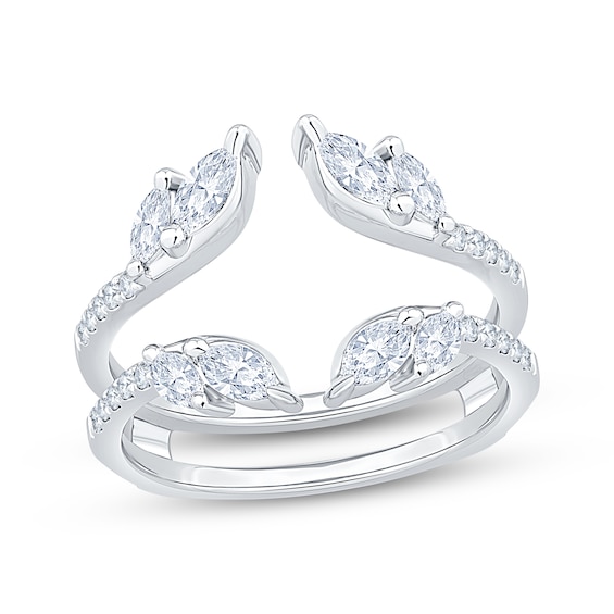 Adore Lab-Grown Diamonds Marquise & Round-Cut Enhancer Ring 5/8 ct tw 14K White Gold