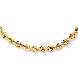 Hollow Rope Bracelet 14K Yellow Gold 8.5&quot;