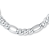 Thumbnail Image 0 of Solid Figaro Bracelet 10K White Gold 8.5"