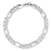 Thumbnail Image 1 of Solid Figaro Bracelet 10K White Gold 8.5"