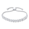 Thumbnail Image 1 of Diamond Bolo Bracelet 1/2 ct tw Round-cut Sterling Silver 9.5"