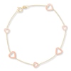 Thumbnail Image 0 of Hearts Bracelet 14K Two-Tone Gold 7.5"