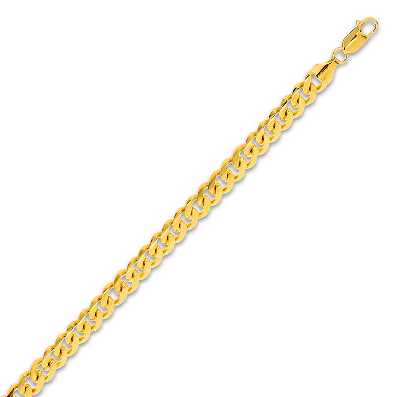 Main Image 2 of Curb Chain Bracelet Solid 14K Yellow Gold 8.5"