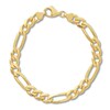 Thumbnail Image 1 of Figaro Link Bracelet Solid 14K Yellow Gold 9"