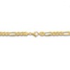 Thumbnail Image 2 of Figaro Link Bracelet Solid 14K Yellow Gold 9"