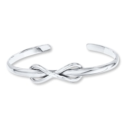Infinity Cuff Bracelet Sterling Silver