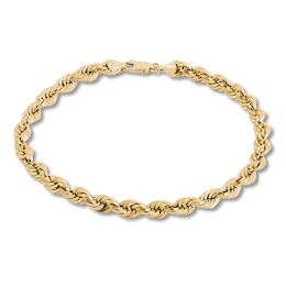 Rope Chain Bracelet 14K Yellow Gold 8.5&quot; Length