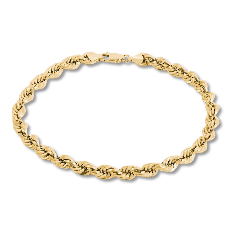 Rope Chain Bracelet 14K Yellow Gold 8 Length