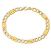 Thumbnail Image 1 of Link Chain Bracelet Hollow 10K Yellow Gold 8.5"