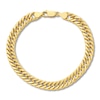 Thumbnail Image 1 of Cuban Chain Bracelet Hollow 10K Yellow Gold 8.5"