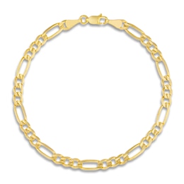 Solid Figaro Link Bracelet 4.75mm 14K Yellow Gold 8&quot;