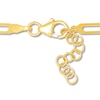 Thumbnail Image 3 of Solid 10K Two-Tone Gold Anklet Adjustable 10"