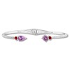 Lab-Created Ruby/Lab-Created Sapphire Bangle Sterling Silver