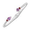 Lab-Created Ruby/Lab-Created Sapphire Bangle Sterling Silver