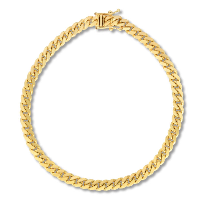 Main Image 1 of Cuban Link Bracelet Solid 14K Yellow Gold 8.5"