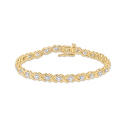Diamond Bracelet 1/2 ct tw 10K Yellow Gold 7&quot;