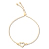 Thumbnail Image 0 of Heart Bolo Bracelet 10K Yellow Gold 9.5"