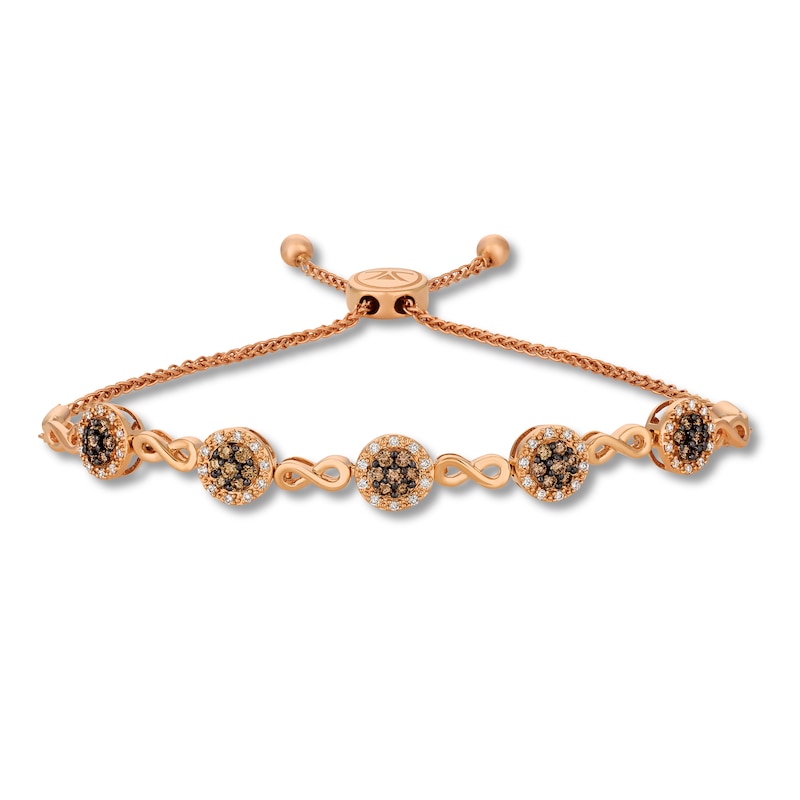 Main Image 1 of Le Vian Chocolatier Diamond Bolo Bracelet 7/8 ct tw 14K Strawberry Gold 9.5"