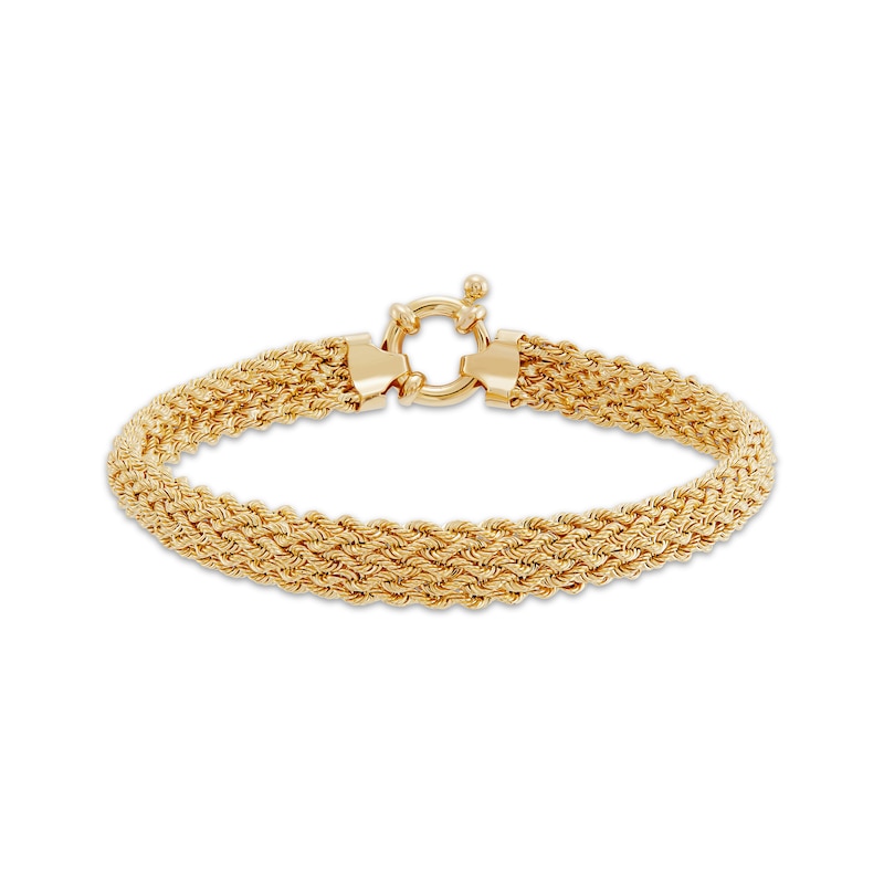 Rope Dome Bracelet 10K Yellow Gold 7.5"