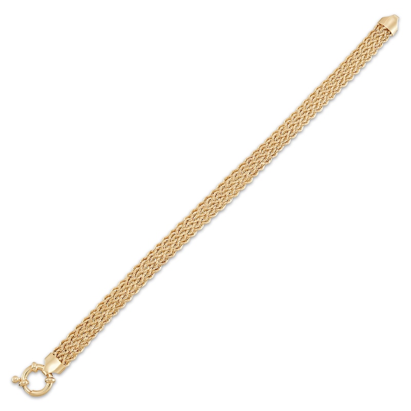 Rope Dome Bracelet 10K Yellow Gold 7.5"