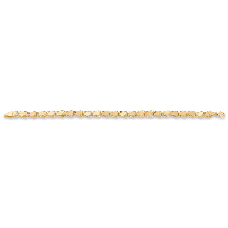 Main Image 2 of Polished Oval Link Bracelet 10K Yellow Gold 7.5"