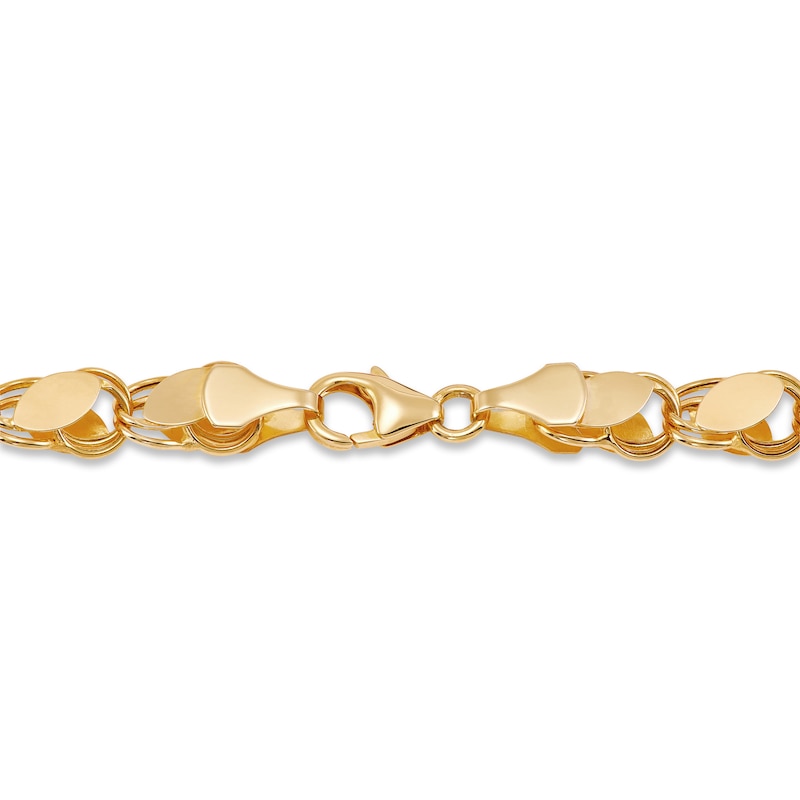 Main Image 3 of Polished Oval Link Bracelet 10K Yellow Gold 7.5"