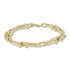 Thumbnail Image 1 of Stirrup Bracelet Hollow 10K Yellow Gold 7.5"