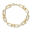 Thumbnail Image 2 of Stirrup Bracelet Hollow 10K Yellow Gold 7.5"