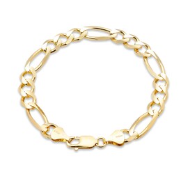 Figaro Chain Bracelet 10K Yellow Gold 8.5&quot;