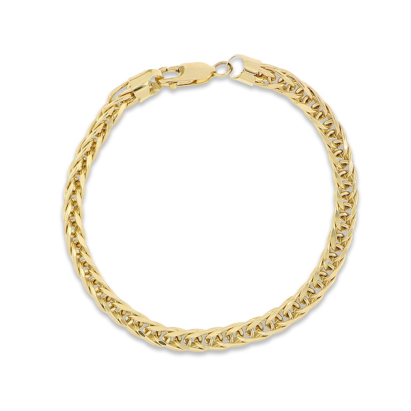 Main Image 1 of Wheat Chain Bracelet Hollow 10K Yellow Gold 8.5"