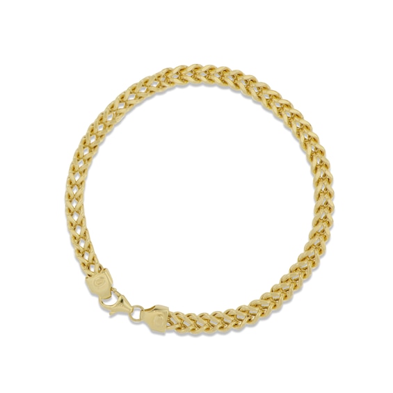 Franco Chain Bracelet Hollow 14K Yellow Gold 8.5"