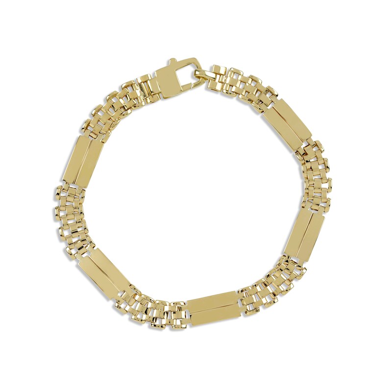 Main Image 1 of Men's Link Bracelet 10K Yellow Gold 8.5"