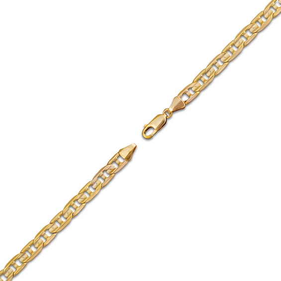 Solid Mariner Chain Bracelet 10K Yellow Gold 8.5"