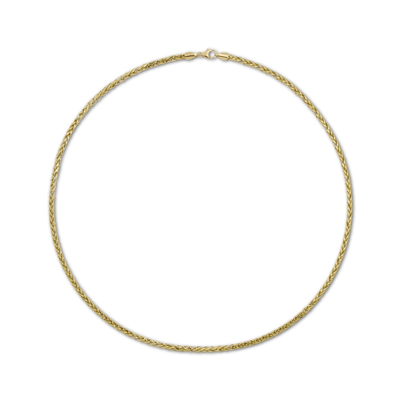 Hollow Wheat Chain Bracelet 10K Yellow Gold 8.5"