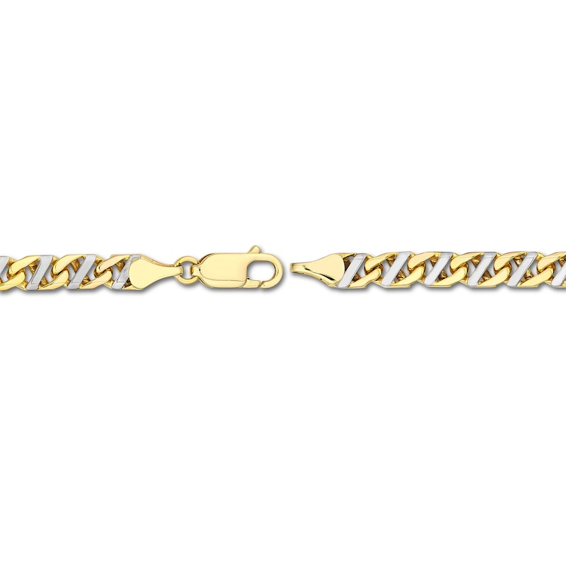 Hollow Mariner Chain Bracelet 10K Two-Tone Gold 8.5"