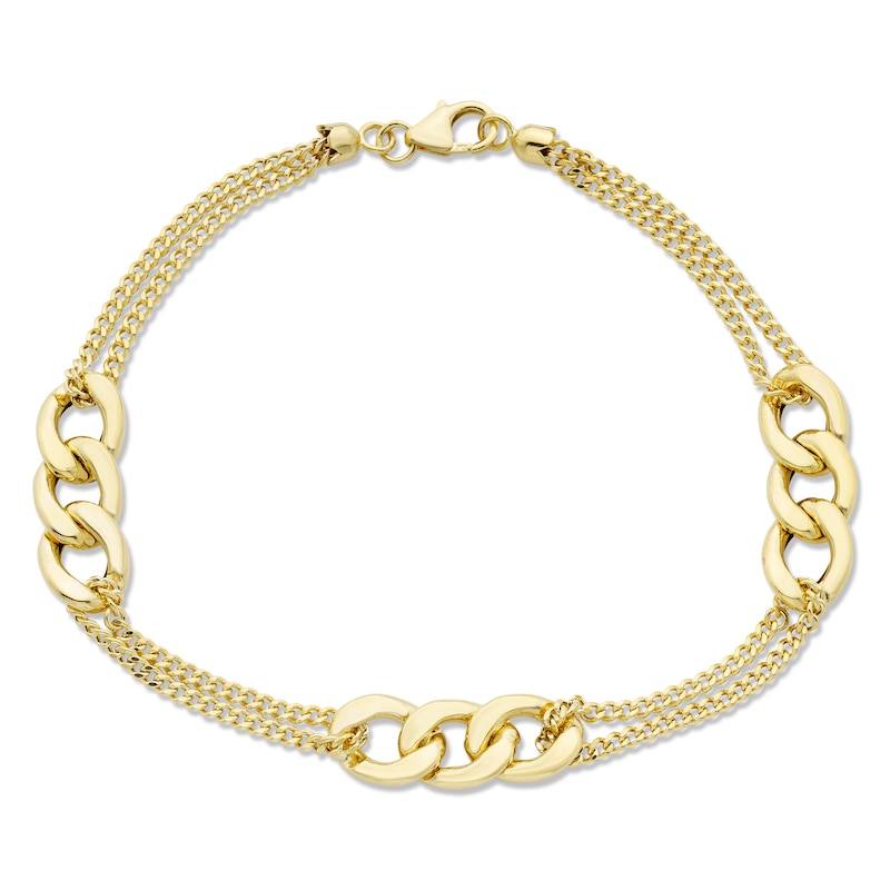 Curb Chain Bracelet 10K Yellow Gold 7.5"
