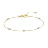Thumbnail Image 1 of Enamel Evil Eye Bracelet 14K Yellow Gold 7.25"