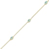 Thumbnail Image 2 of Enamel Evil Eye Bracelet 14K Yellow Gold 7.25"