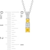 Thumbnail Image 2 of Le Vian Sunny Yellow Diamond Necklace 3/8 ct tw 14K Two-Tone Gold 19"