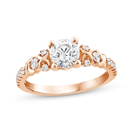 XO from KAY Round-Cut Diamond Engagement Ring 1-1/5 ct tw 14K Rose Gold
